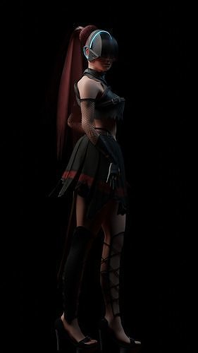Sci Fi Sexy Girl Low-poly 3D model