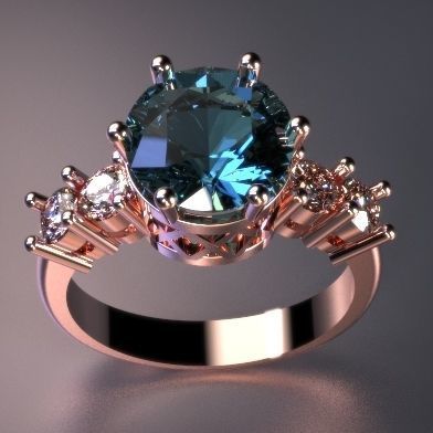 Soliter Ring  3D print model_1