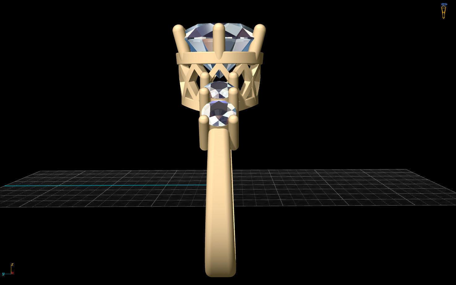 Soliter Ring  3D print model_7