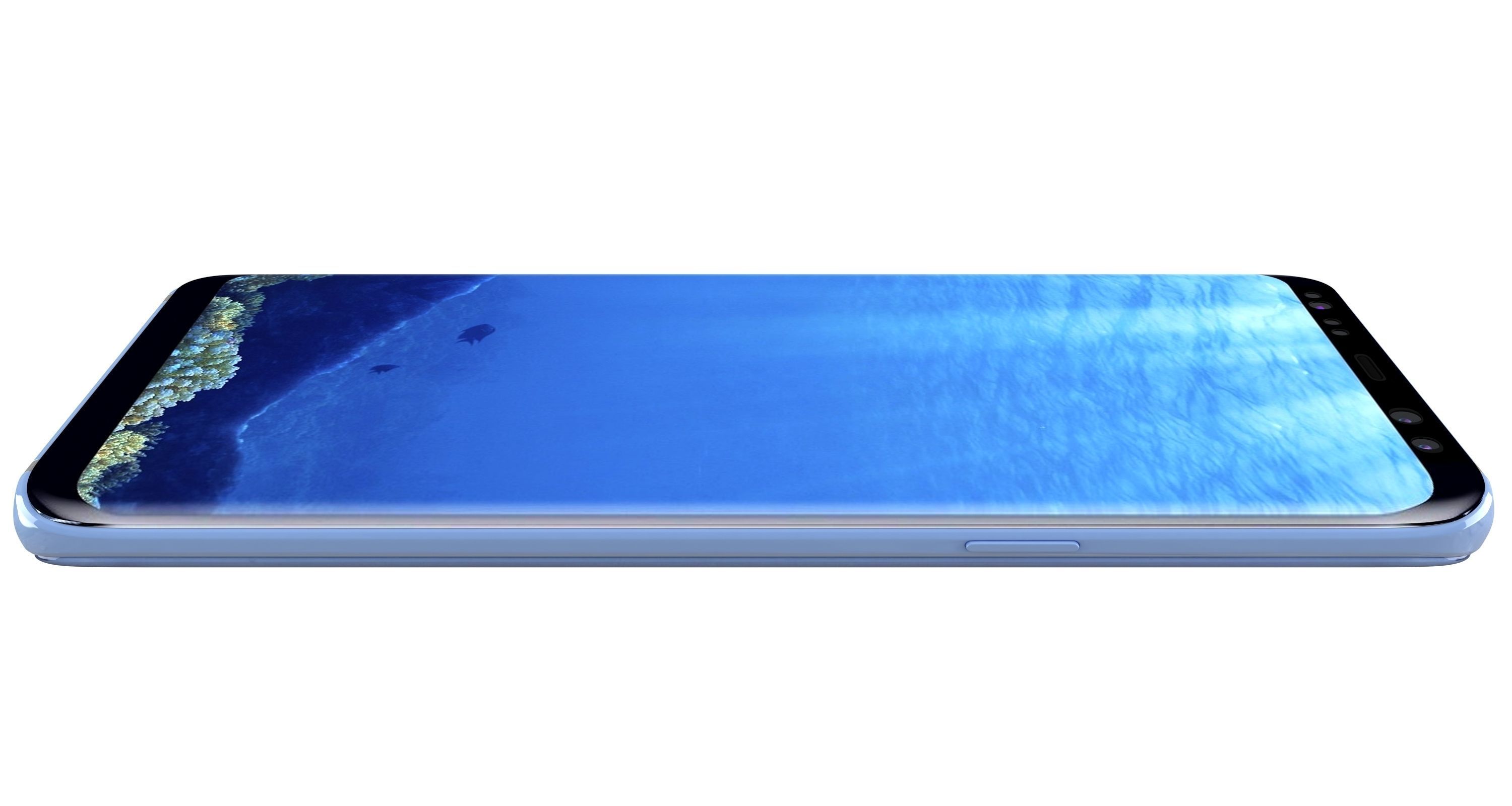 Samsung Galaxy S8 Coral Blue  3D model_8