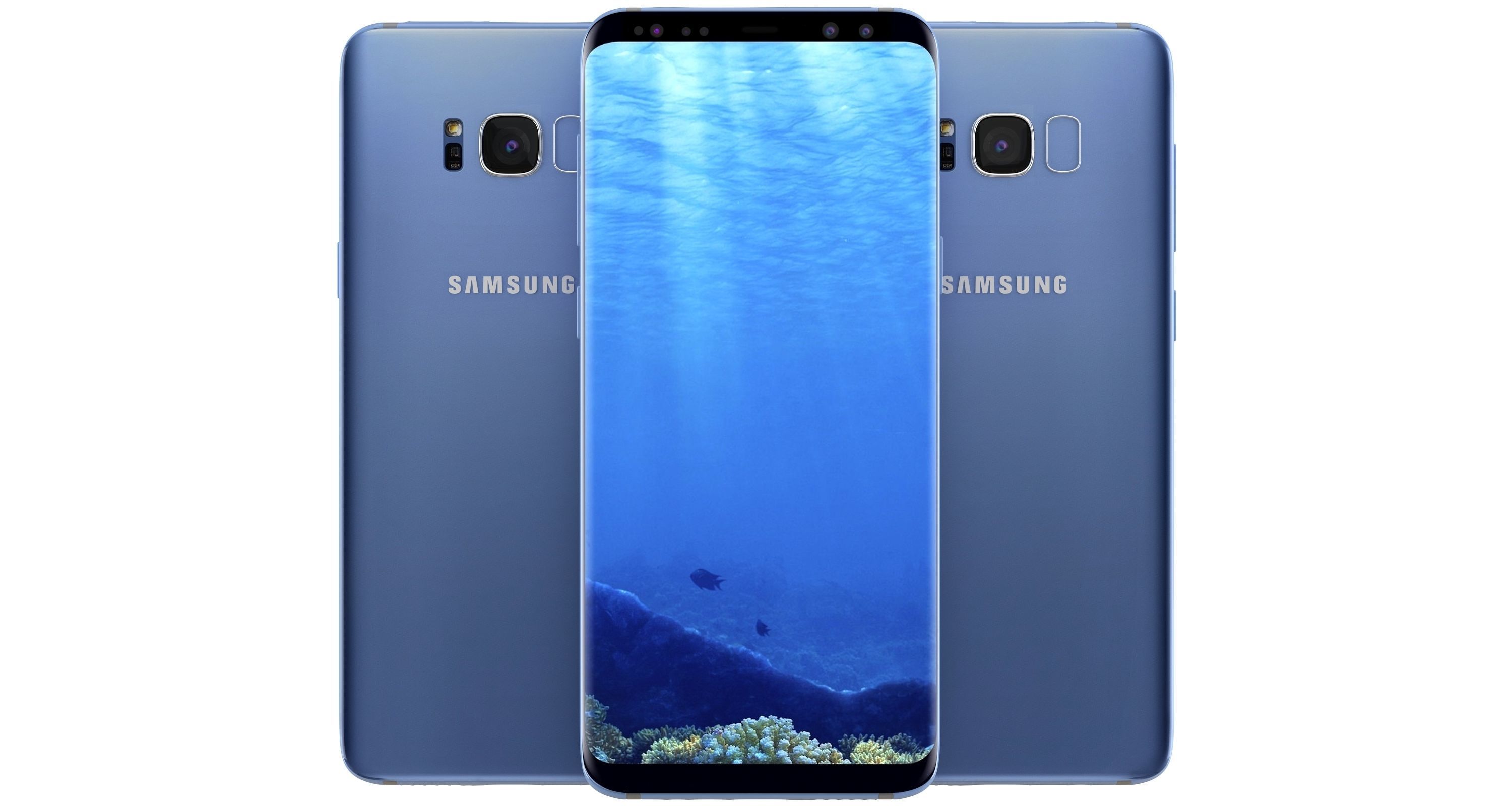 Samsung Galaxy S8 Coral Blue  3D model_4