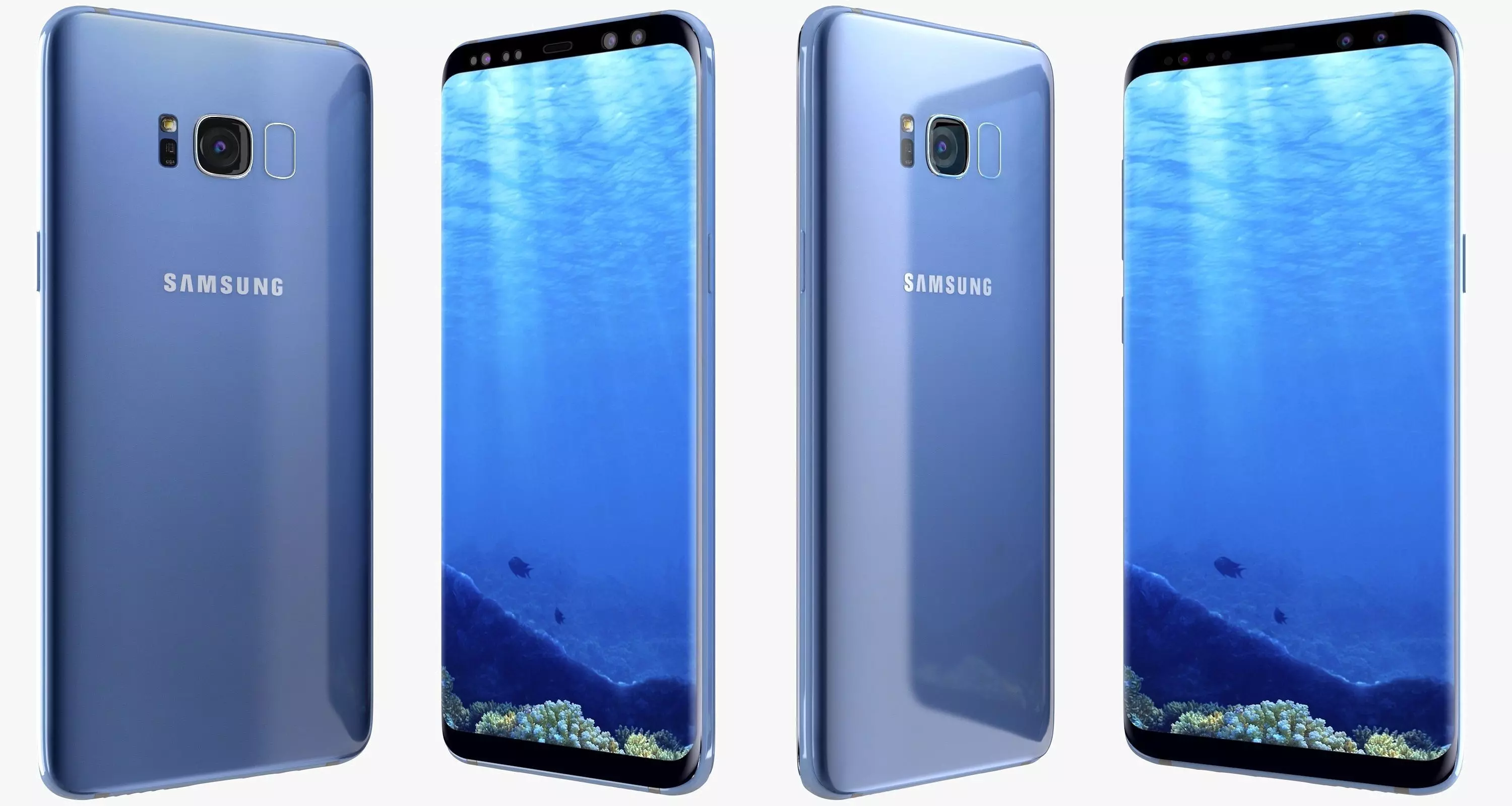 Samsung Galaxy S8 Coral Blue  3D model_0