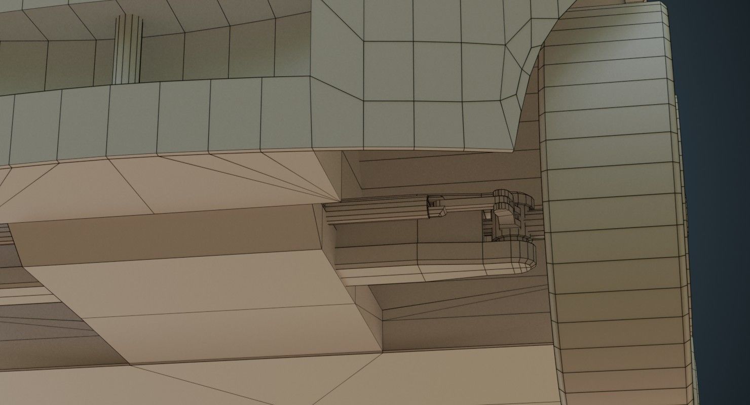 Forklift 1 Untextured 3D model_12