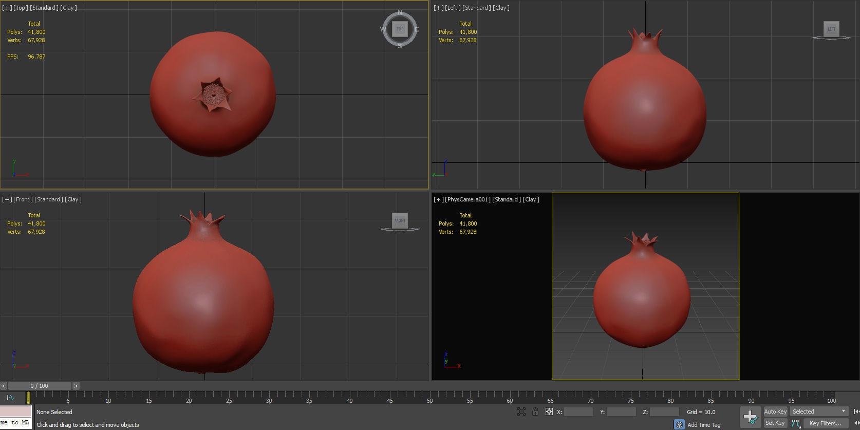 Pomegranate 3D model_7