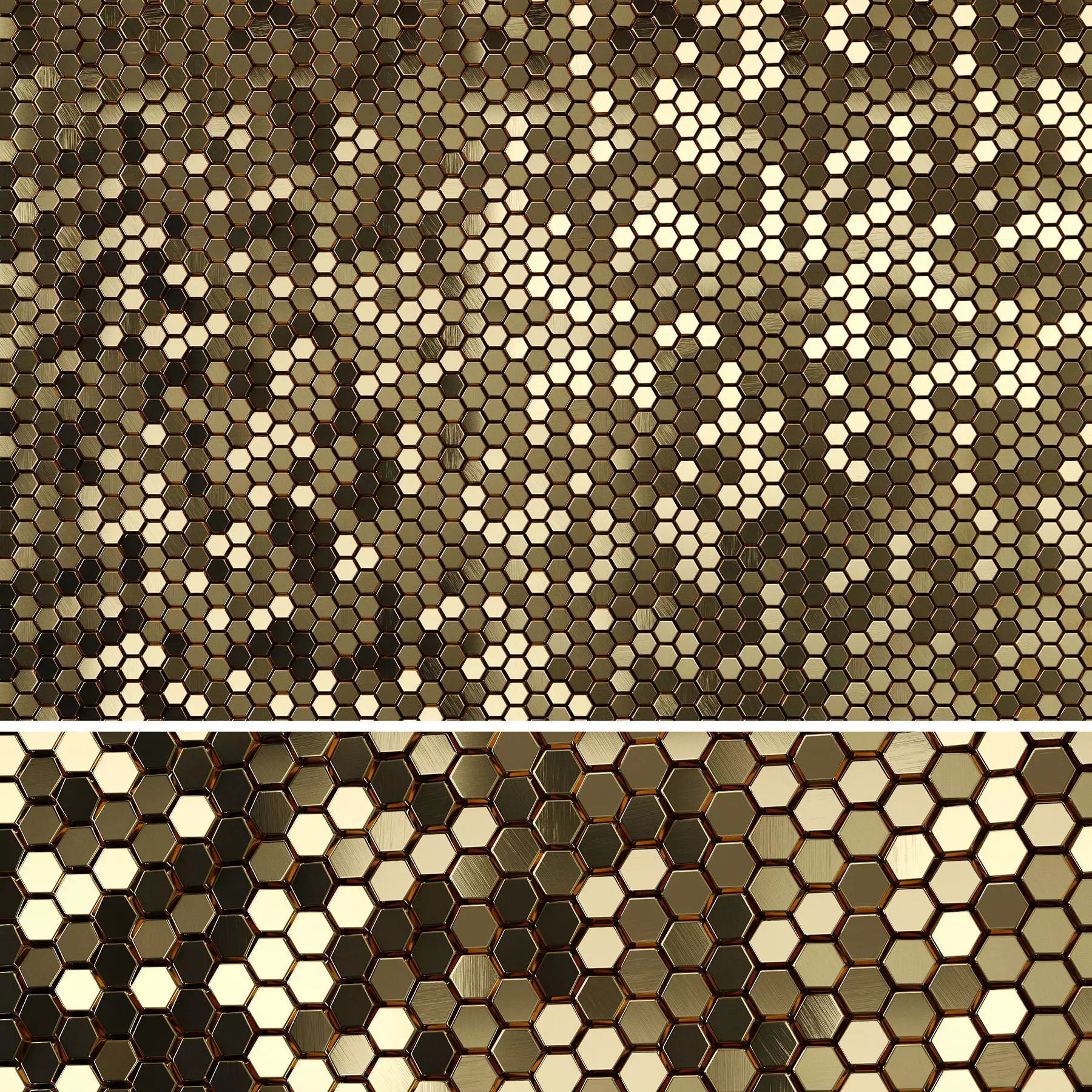 3D panels GOLDEN Hexagon 3D model_0