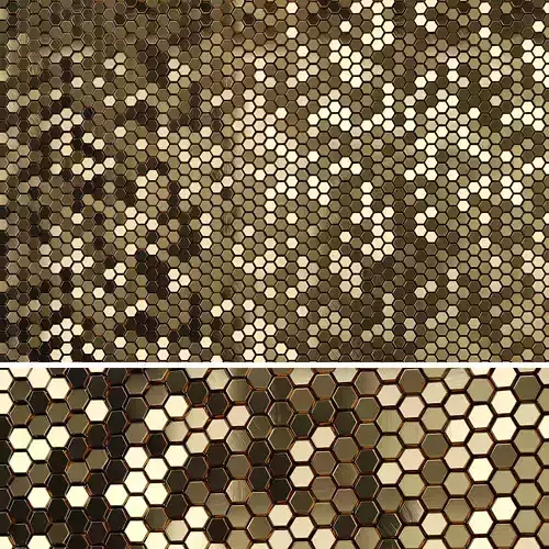 3D panels GOLDEN Hexagon
