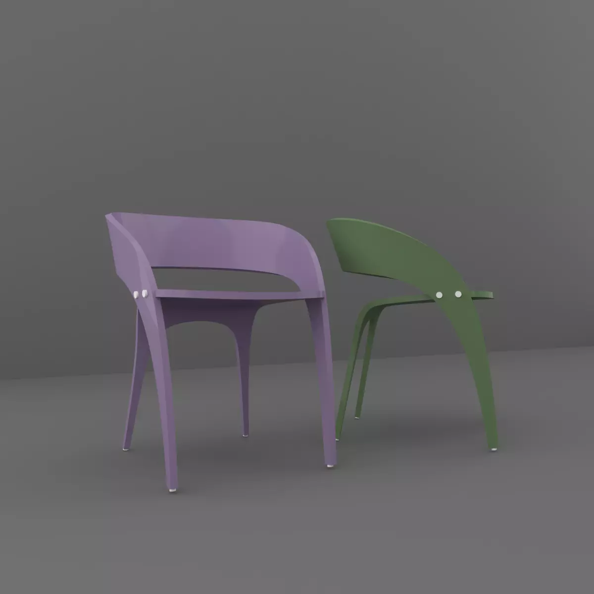 Chair two chairs 3D model