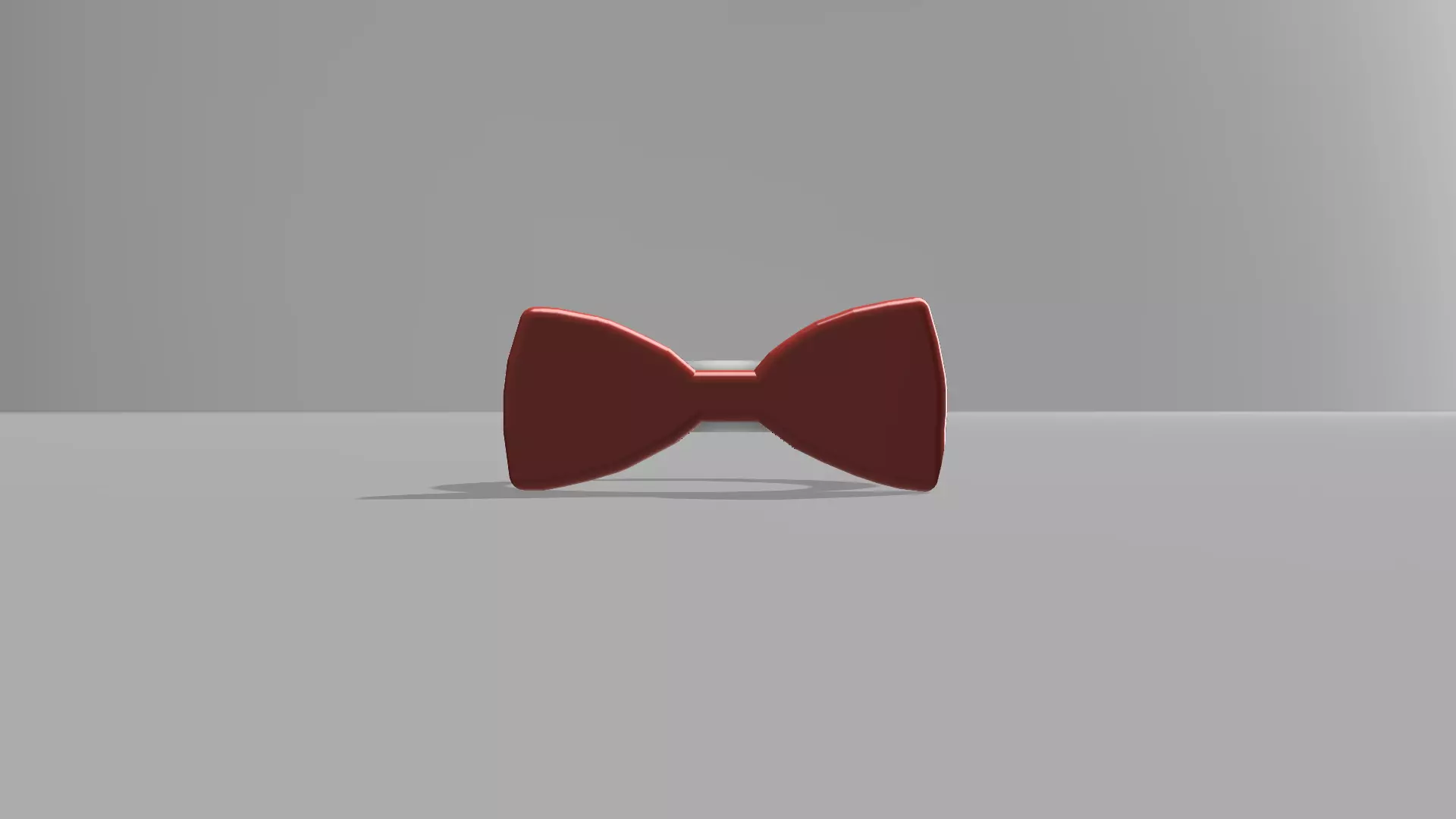 Bow Tie ring red colour 3D model_0