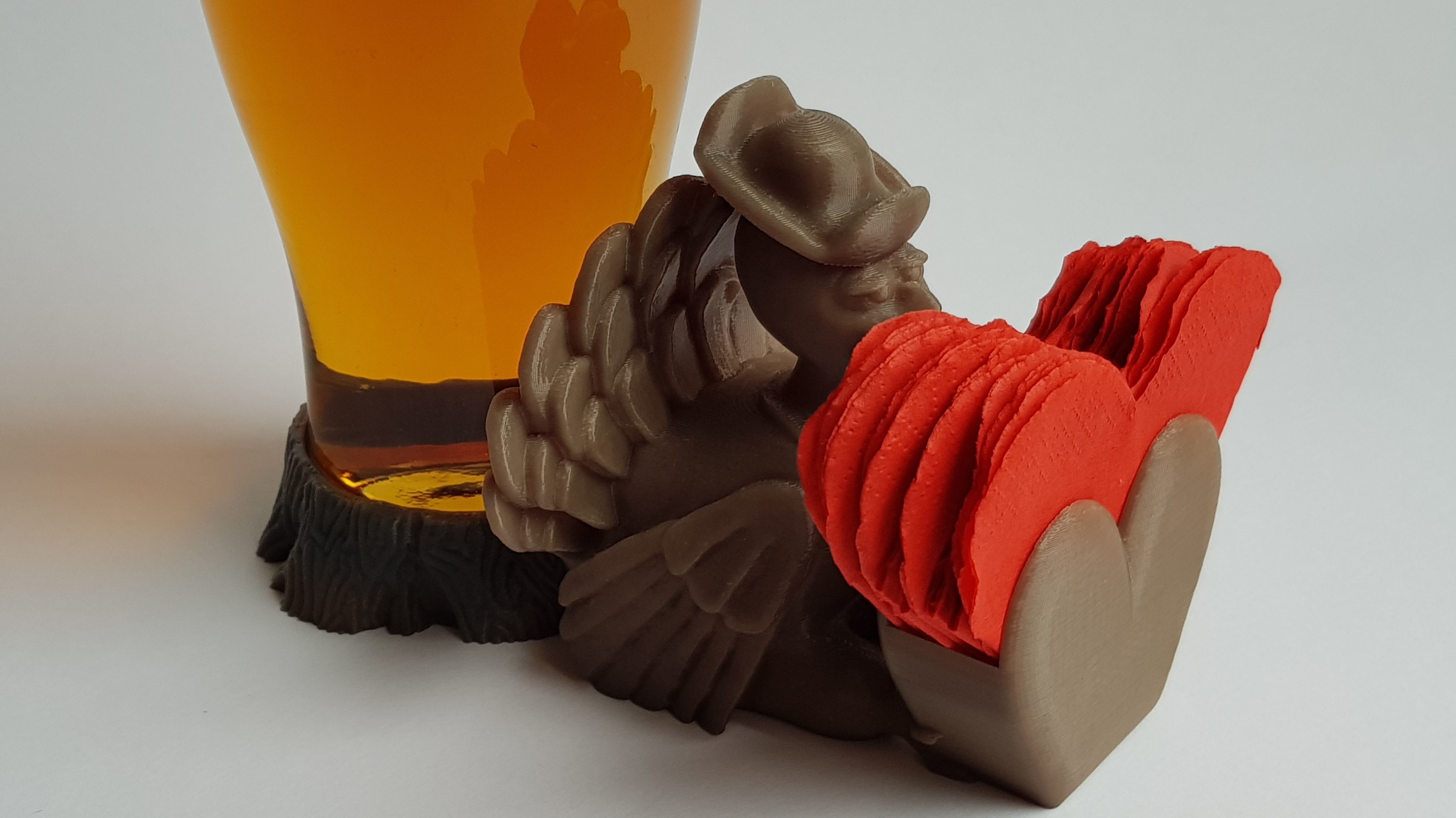 Animated Turkey Bird - Thanksgiving Christmas Valentine - Holder 3D print model_1