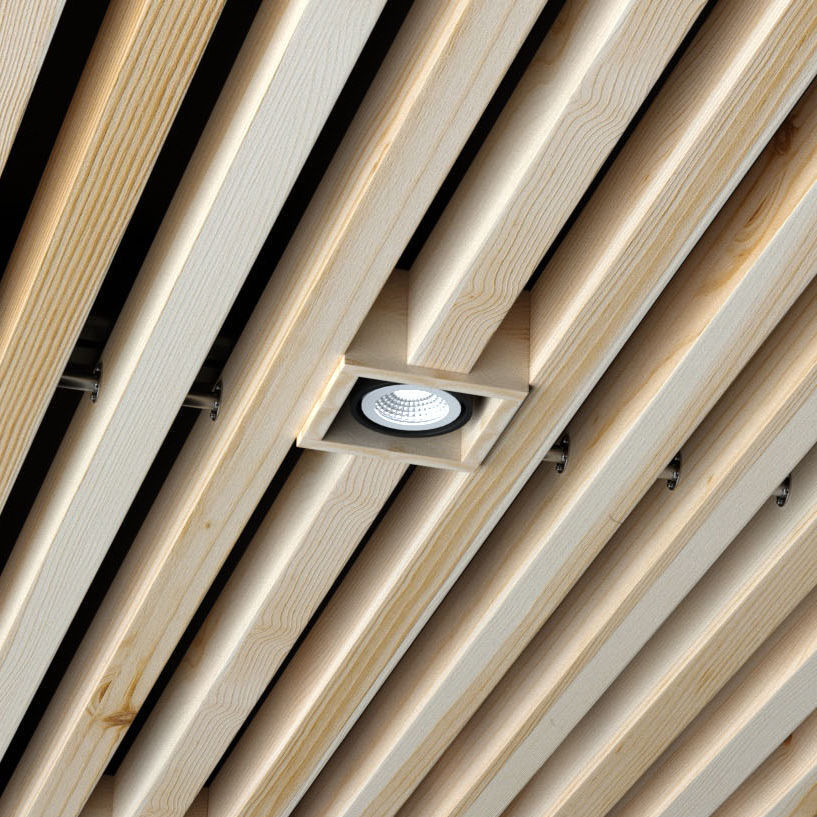 Wooden ceiling 2 3D model_2