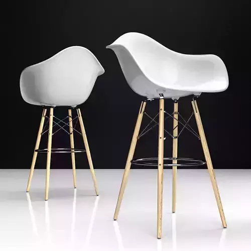 Eames DAW Bar plastic side chairs