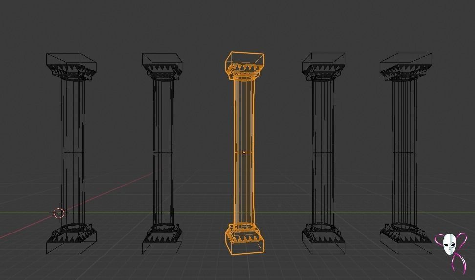 Column -  used with any Architectural style Low-poly 3D model_2