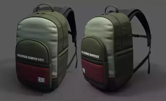 Backpack Camping Generic military color bag baggage pockets 