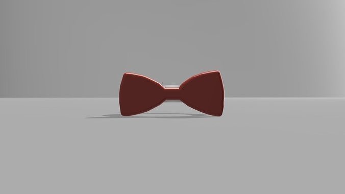 Bow Tie ring red colour 3D print model