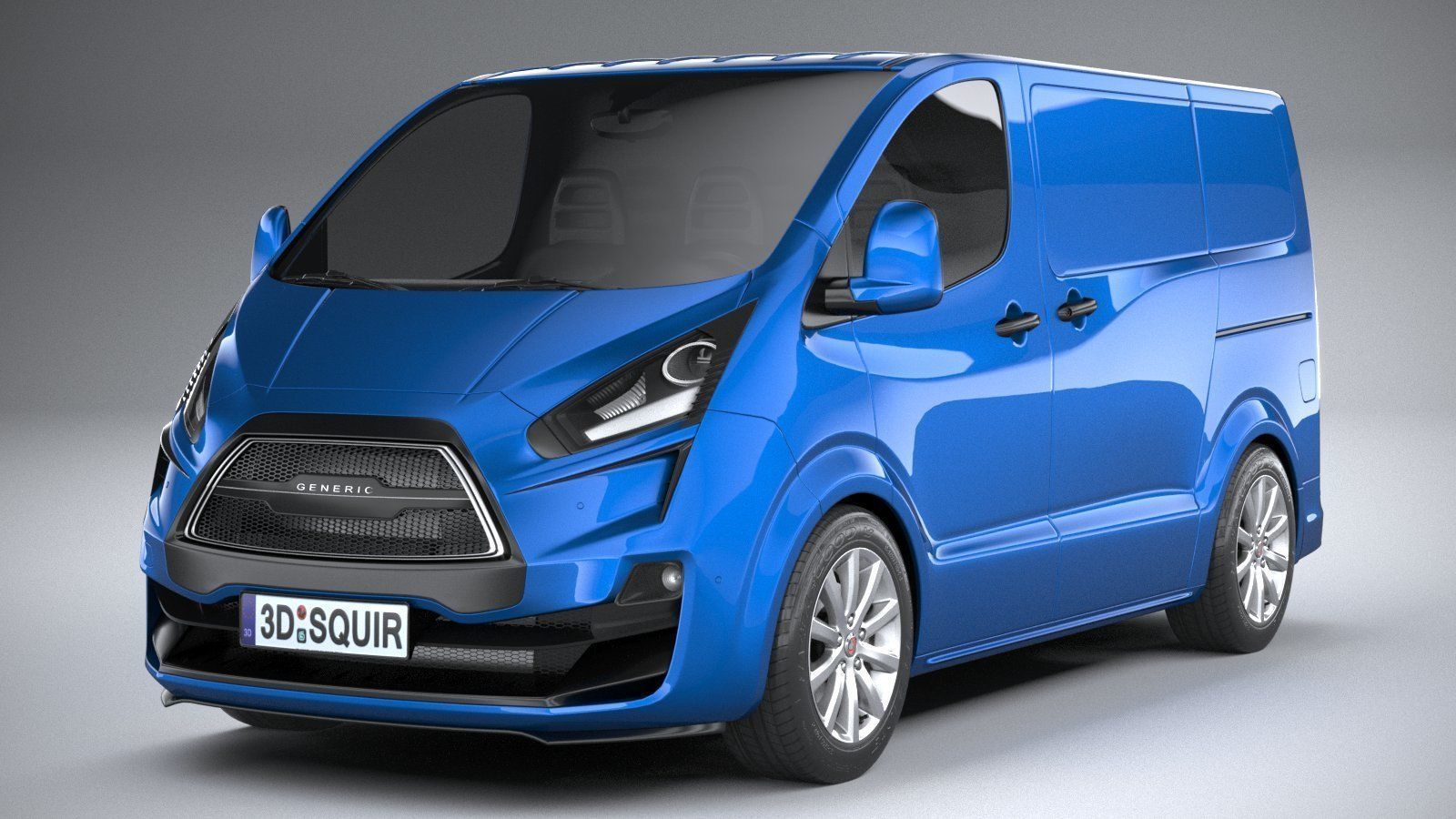 Generic Van Medium 2020 3D model_2