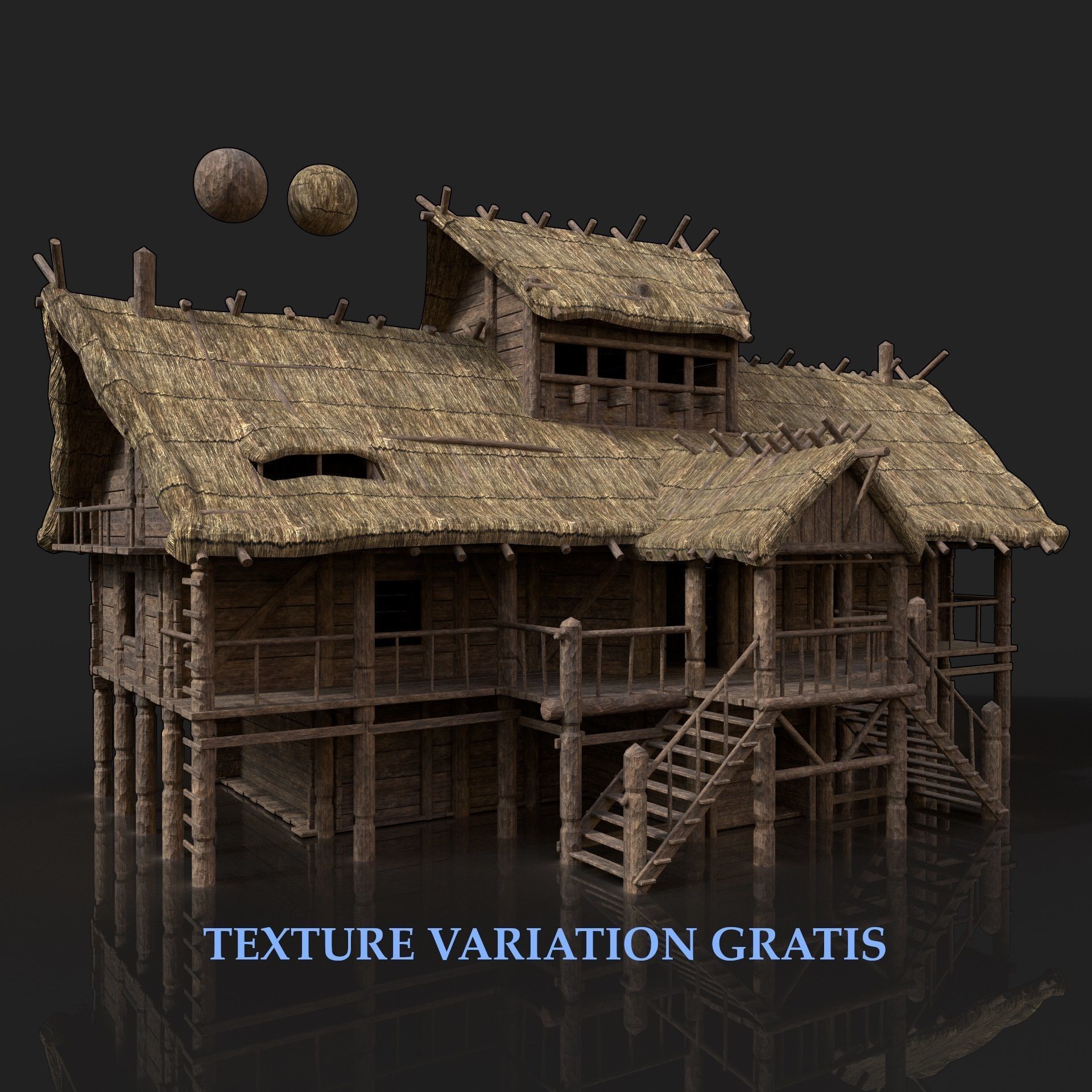 Next Gen AAA Top-down house set 3D Model Collection_26
