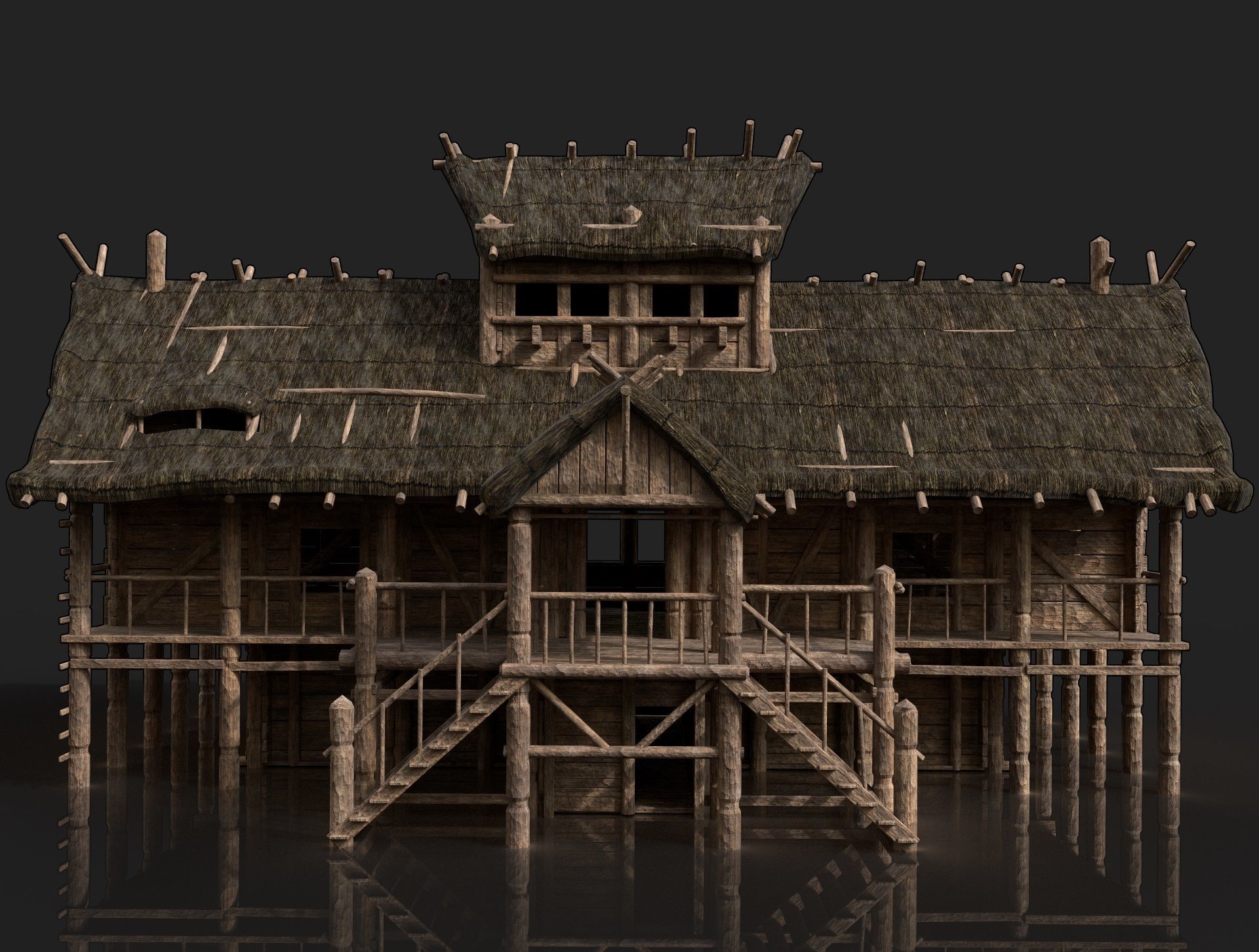 Next Gen AAA Top-down house set 3D Model Collection_16