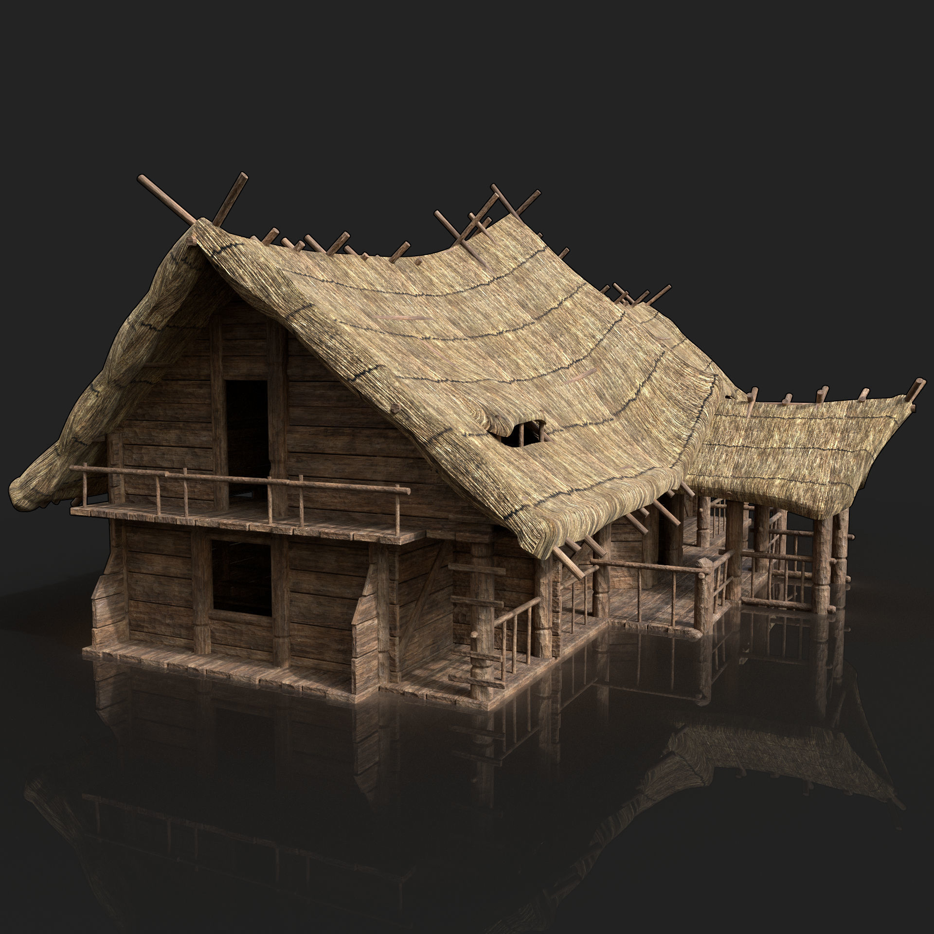 Next Gen AAA Top-down house set 3D Model Collection_10