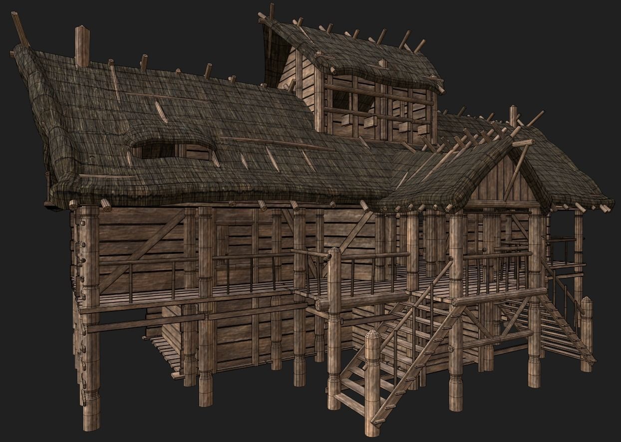 Next Gen AAA Top-down house set 3D Model Collection_25