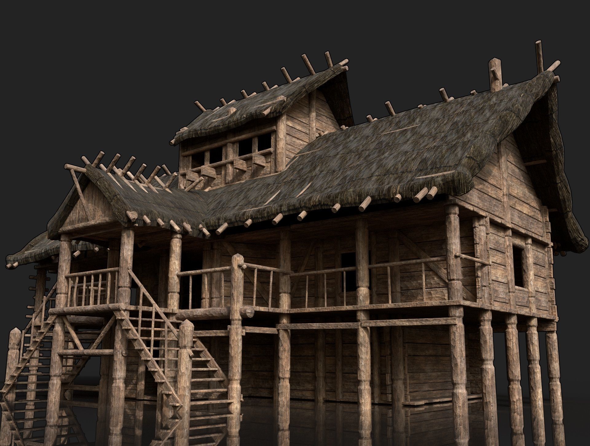 Next Gen AAA Top-down house set 3D Model Collection_15