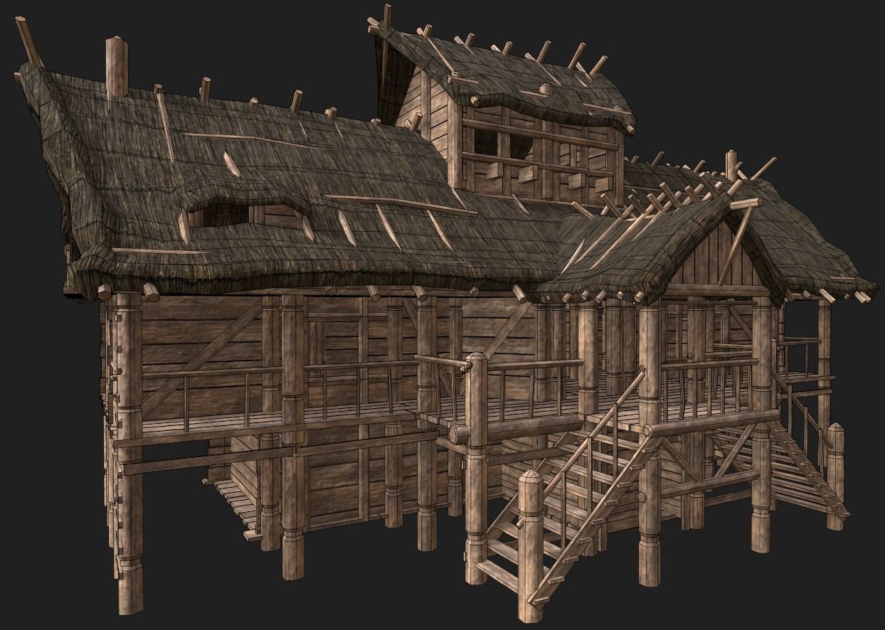 Next Gen AAA Top-down house set 3D Model Collection_24