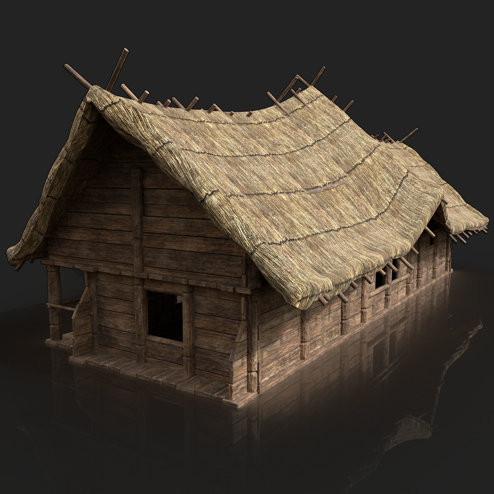 Next Gen AAA Top-down house set 3D Model Collection_11