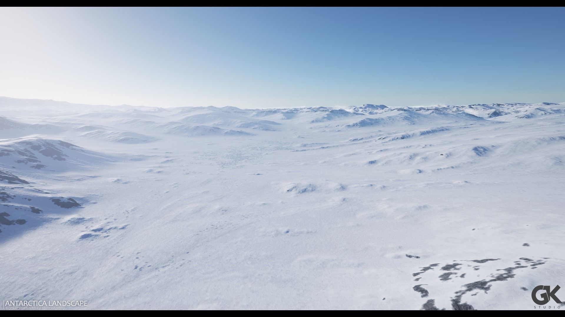 Antarctica Landscape - UE4 Low-poly 3D model_6