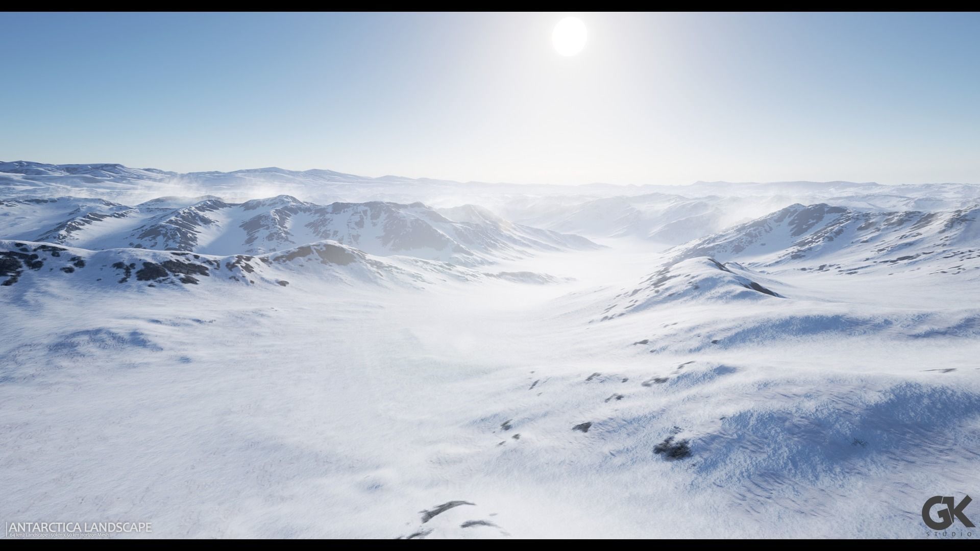 Antarctica Landscape - UE4 Low-poly 3D model_5