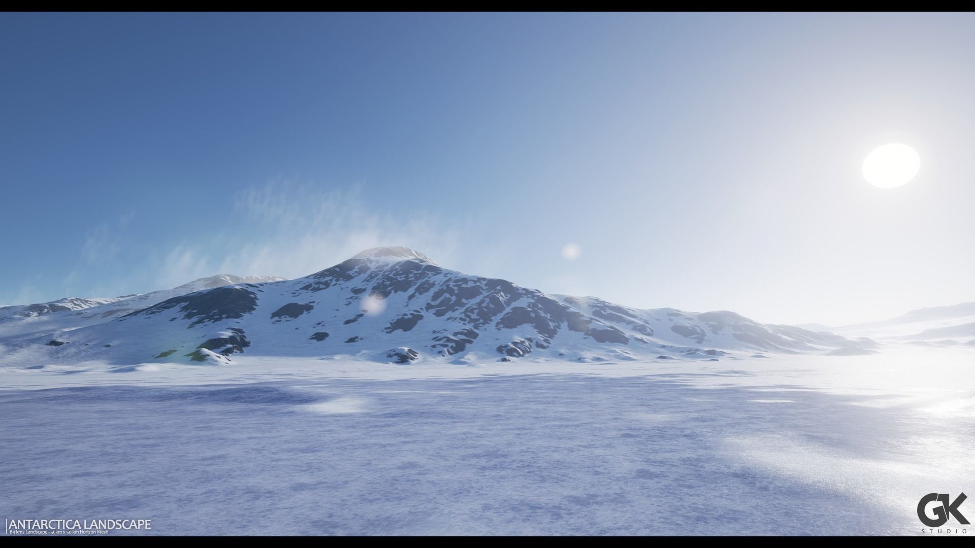 Antarctica Landscape - UE4 Low-poly 3D model_3