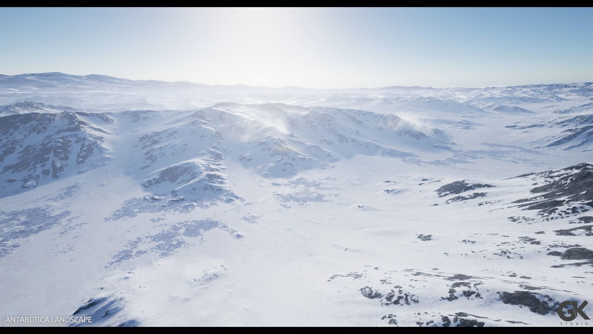 Antarctica Landscape - UE4 Low-poly 3D model_4