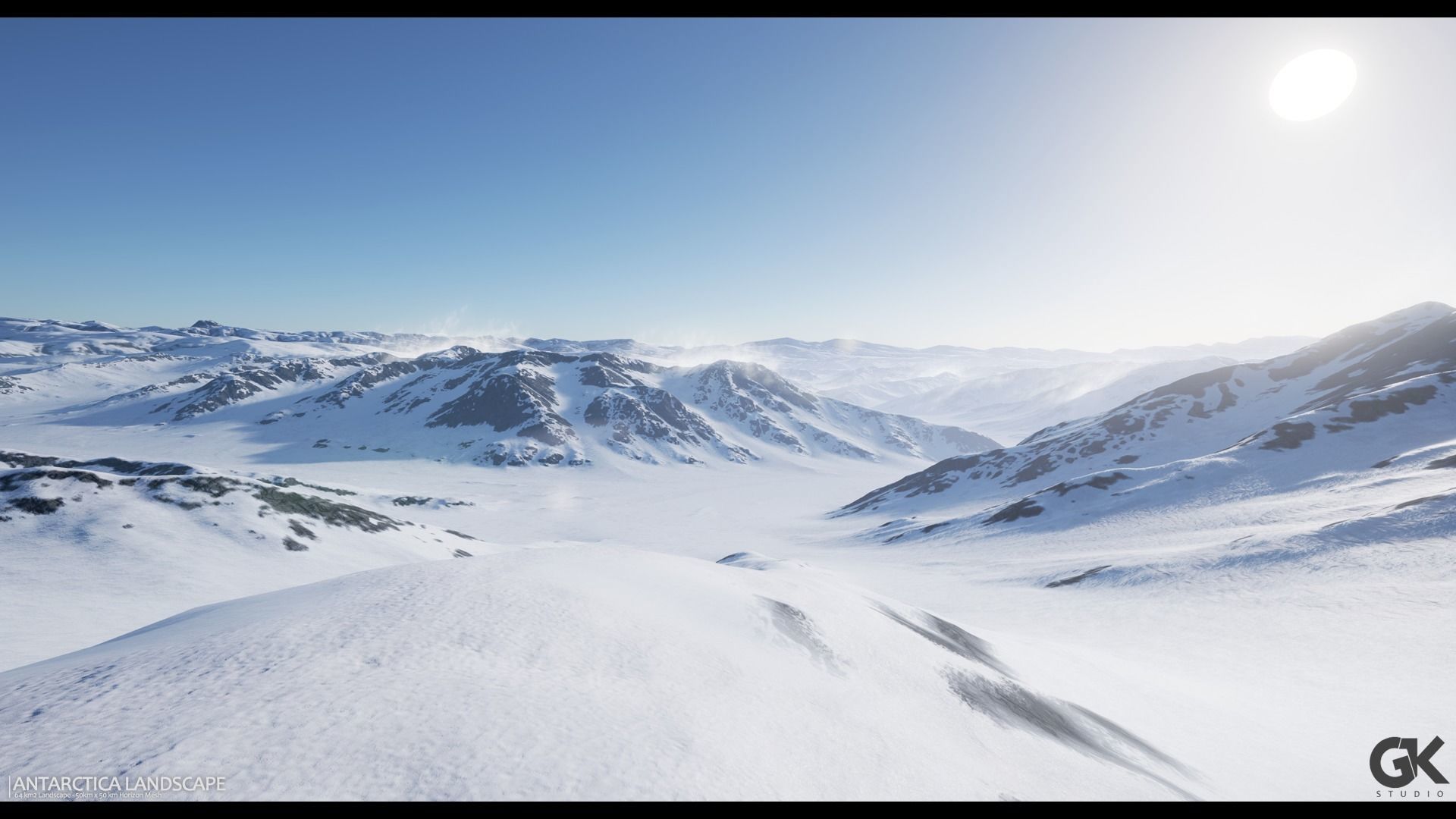Antarctica Landscape - UE4 Low-poly 3D model_2