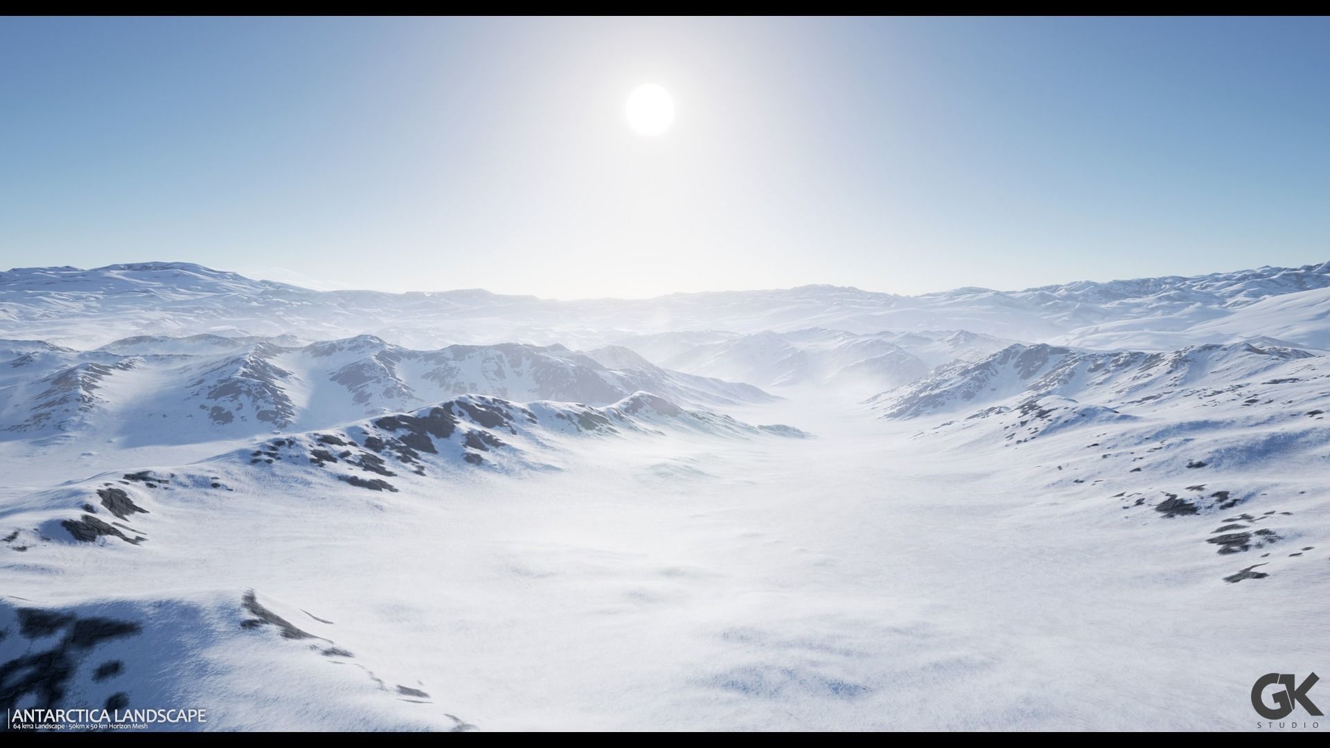 Antarctica Landscape - UE4 Low-poly 3D model_9