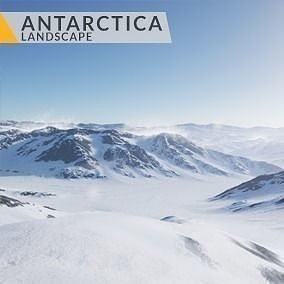 Antarctica Landscape - UE4 Low-poly 3D model
