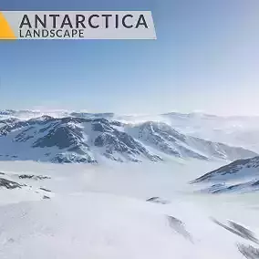 Antarctica Landscape - UE4 Low-poly 3D model