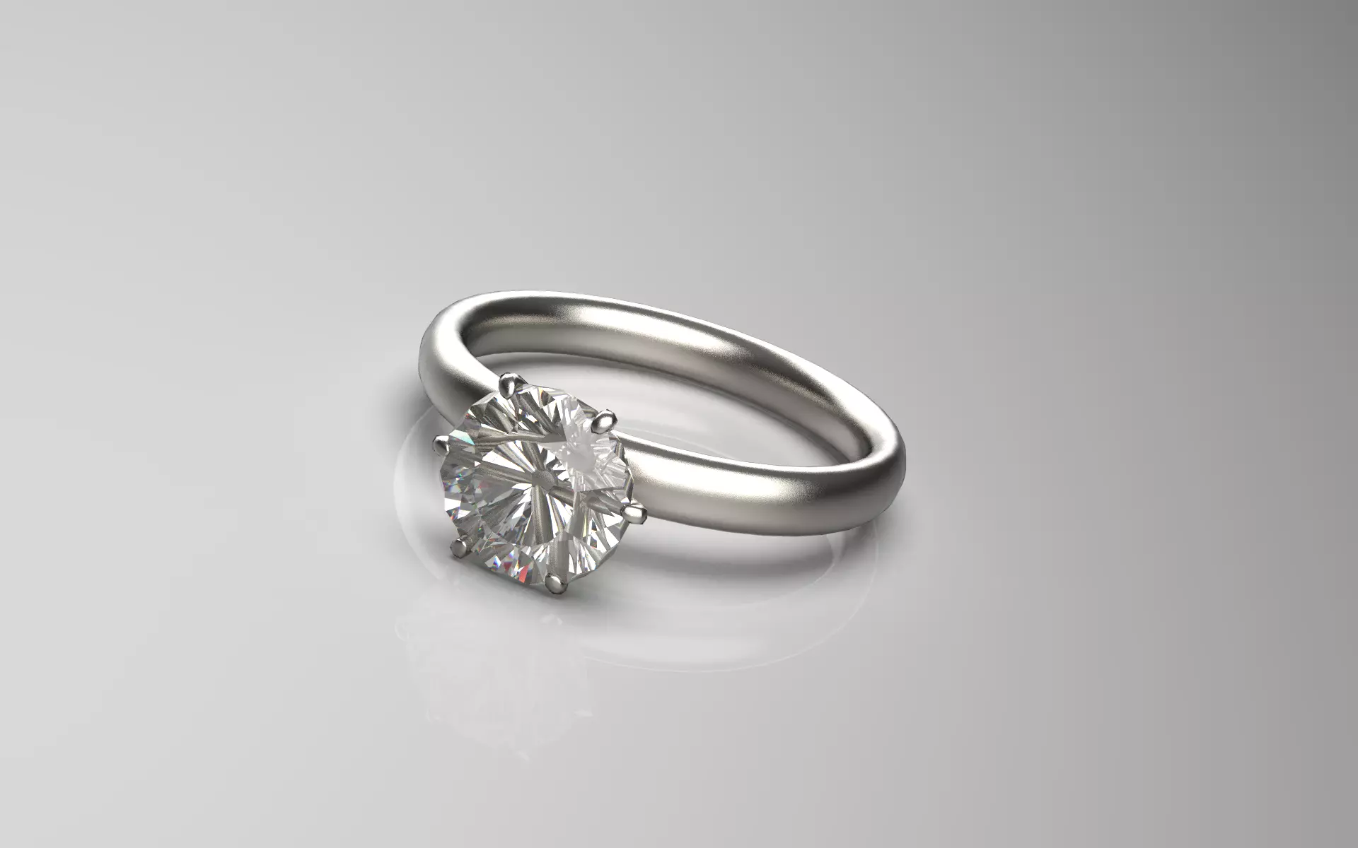 Diamond Ring Low-poly 3D model_0