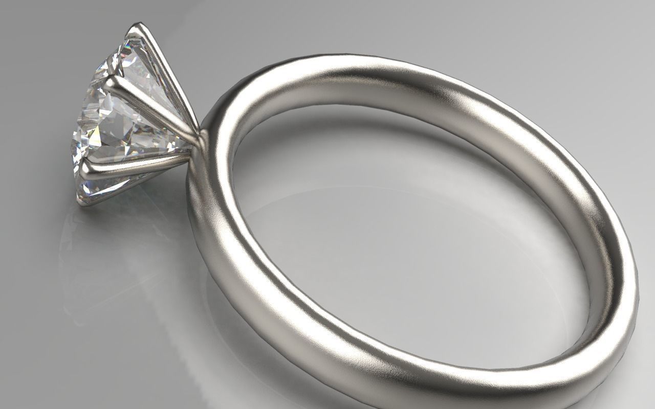 Diamond Ring Low-poly 3D model_1