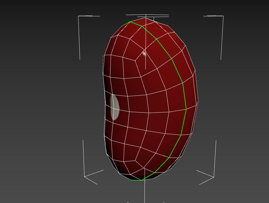 Red Kidney Bean Low-poly 3D model_11