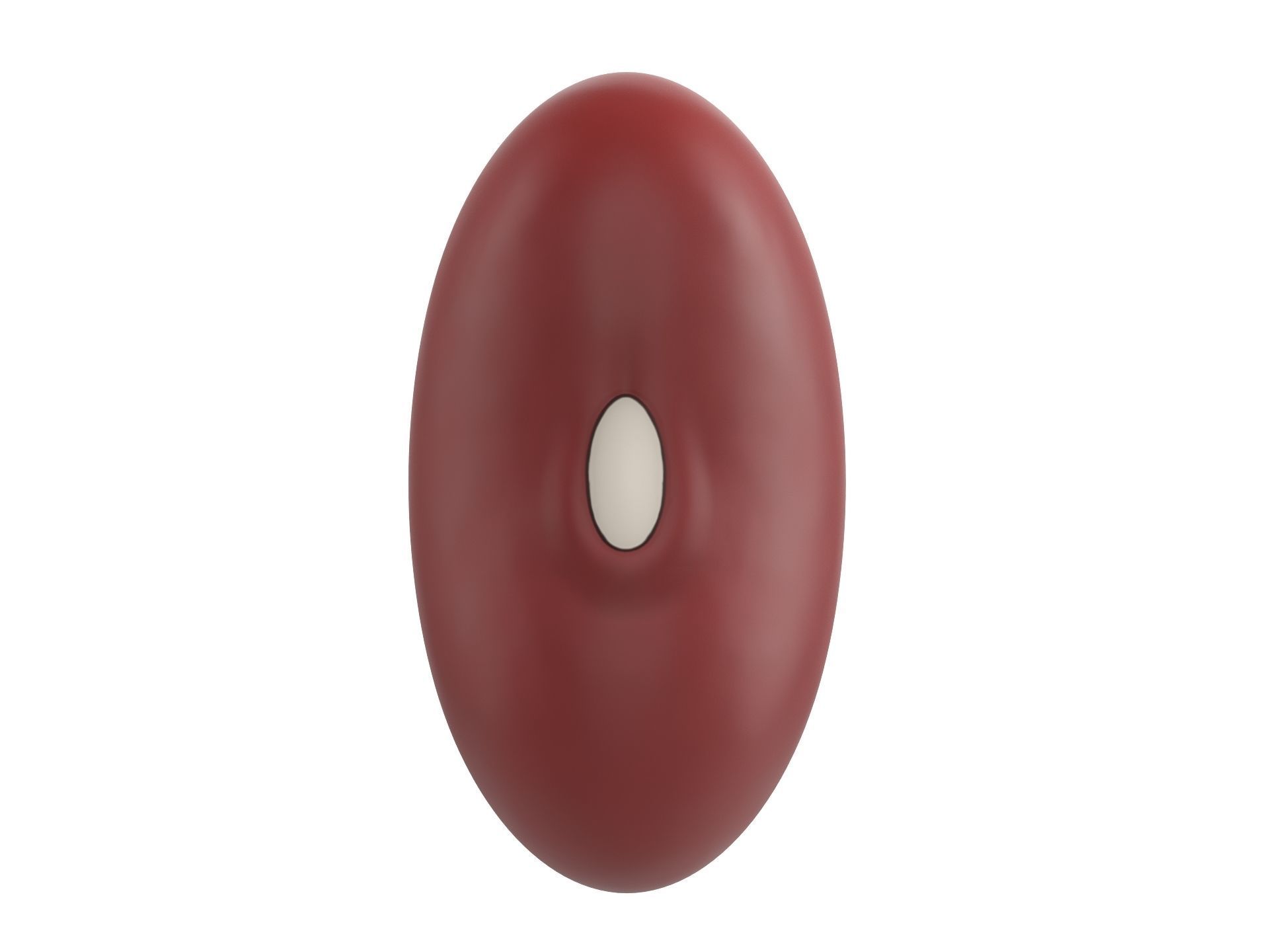 Red Kidney Bean Low-poly 3D model_2