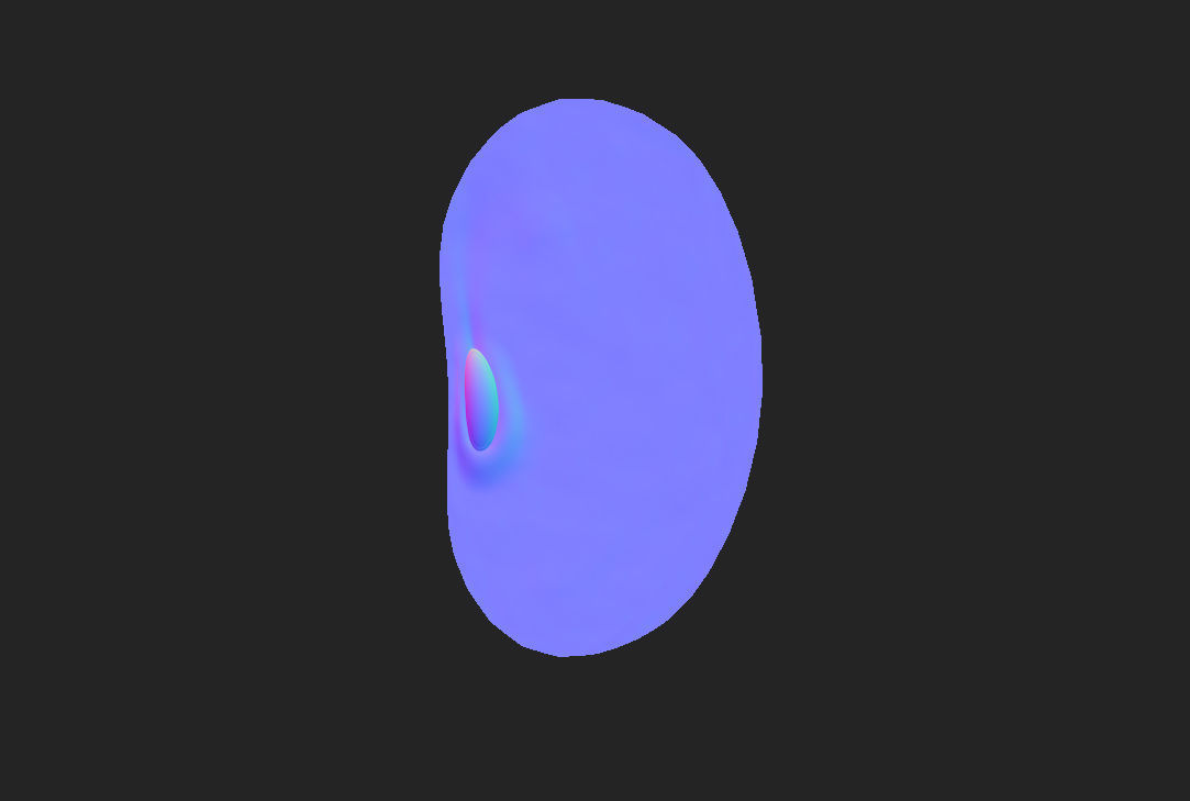 Red Kidney Bean Low-poly 3D model_5