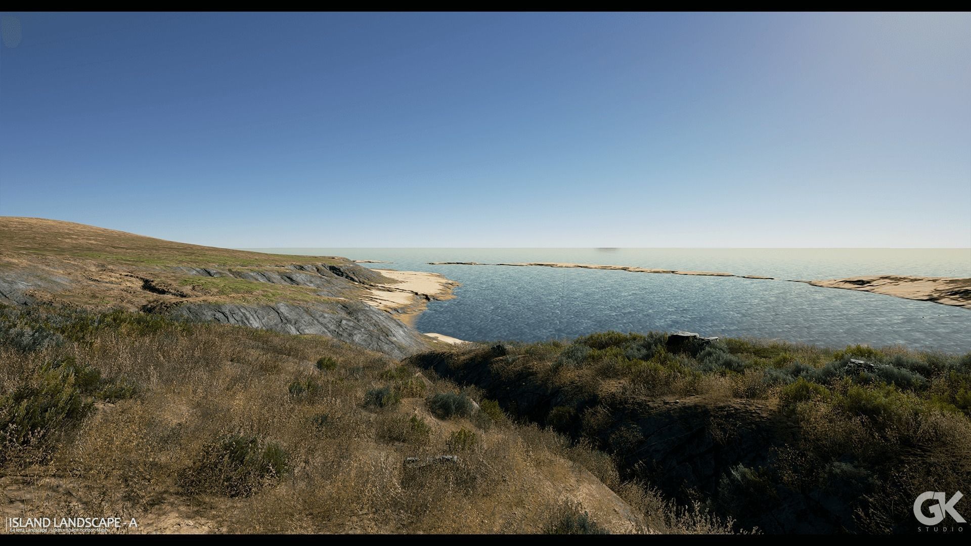 Island Landscape - A Low-poly 3D model_8