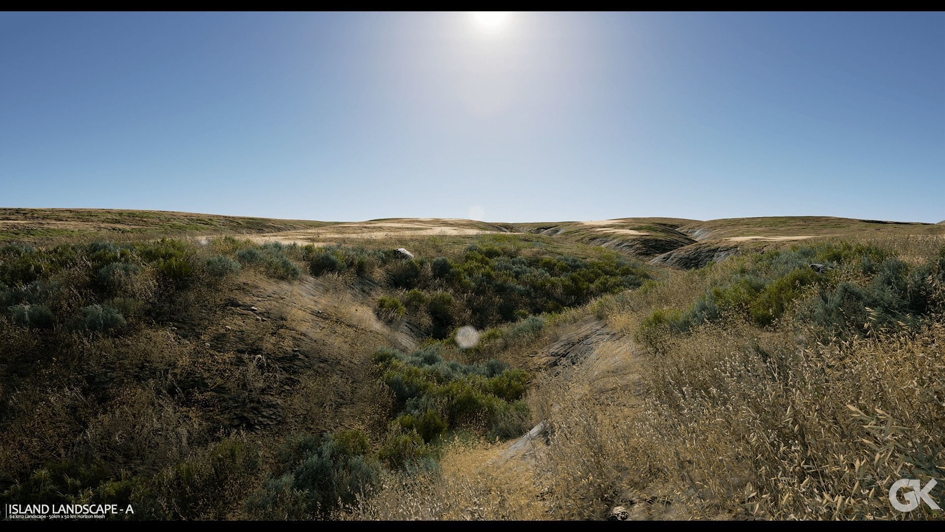 Island Landscape - A Low-poly 3D model_9