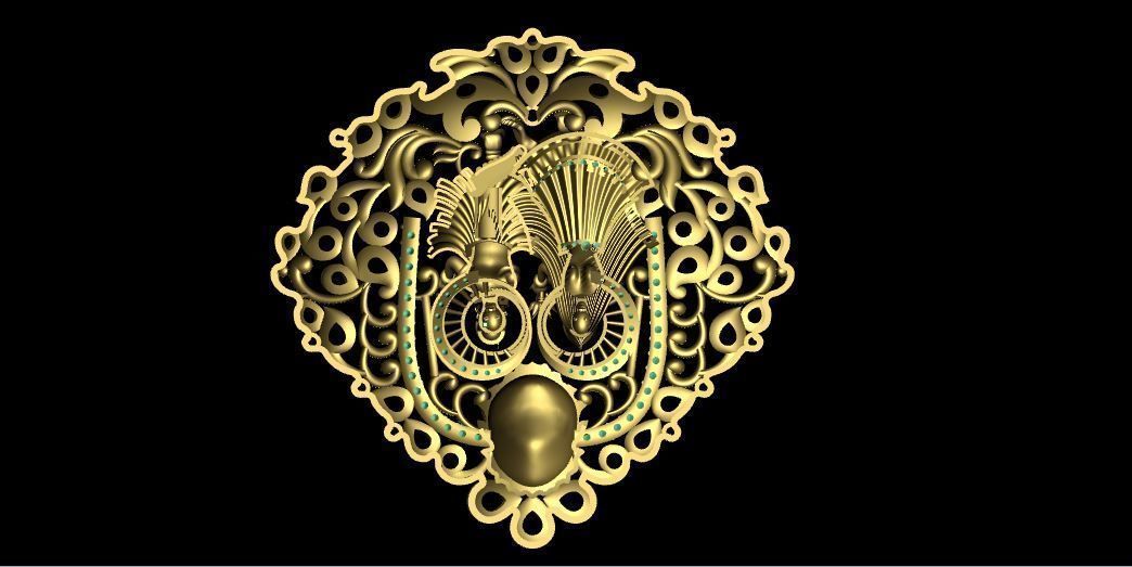 polki pendent 3D print model_7