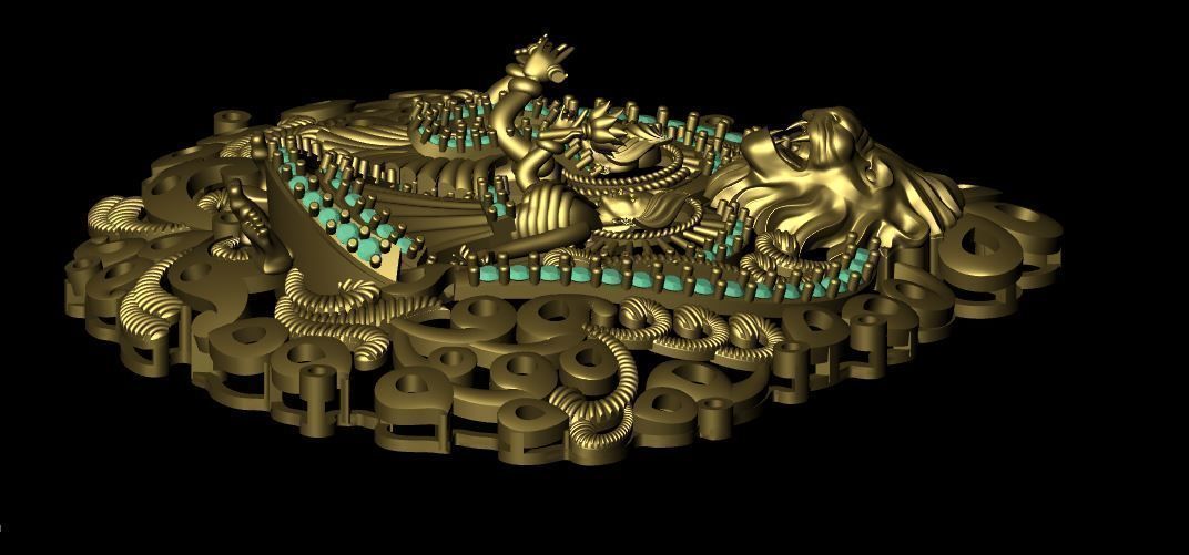 polki pendent 3D print model_5