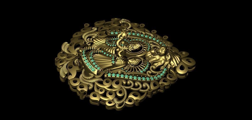 polki pendent 3D print model_6