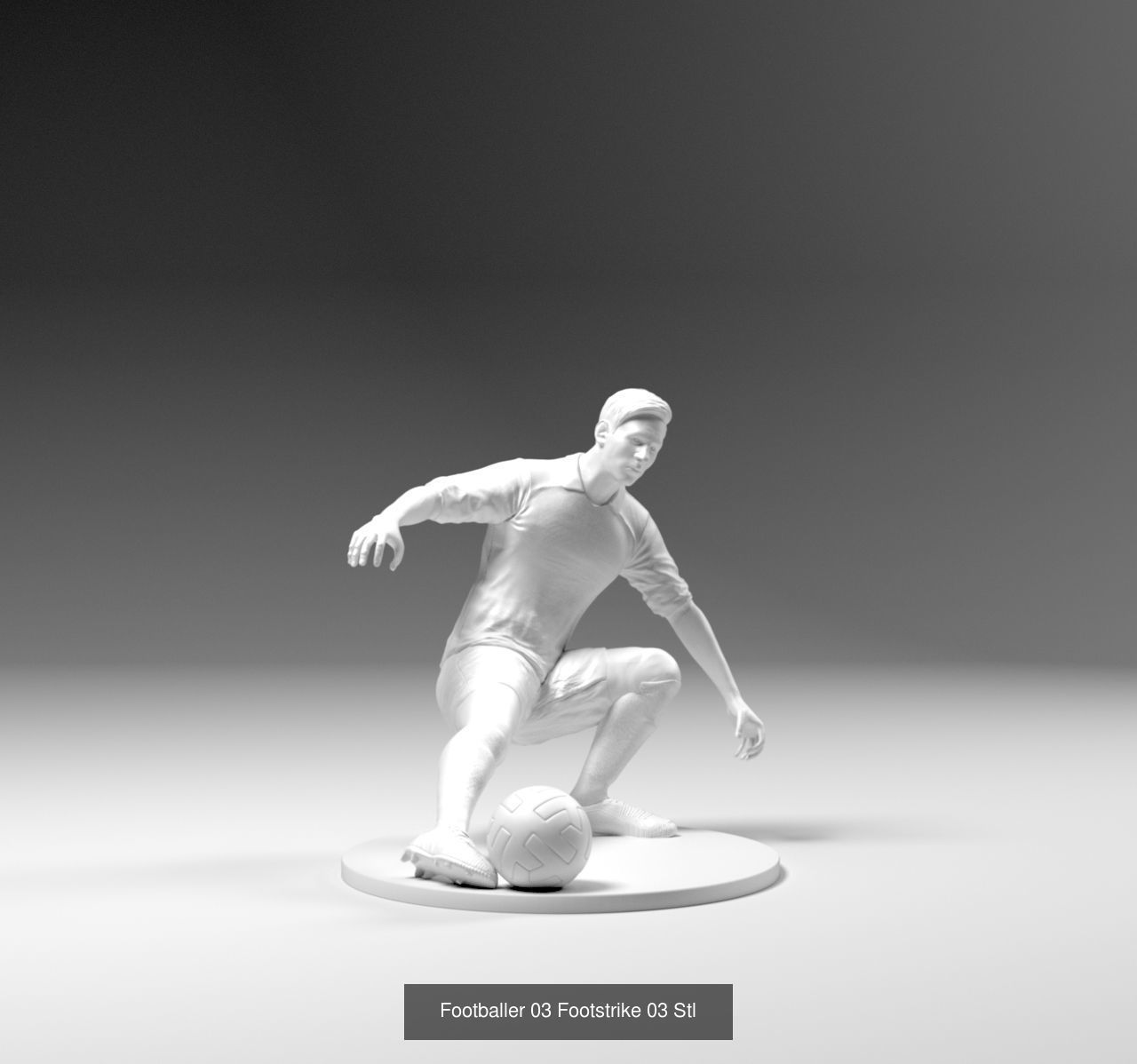 Footballer 03 Footstrikes 4 in 1 Pack 01 3D Model Collection_2