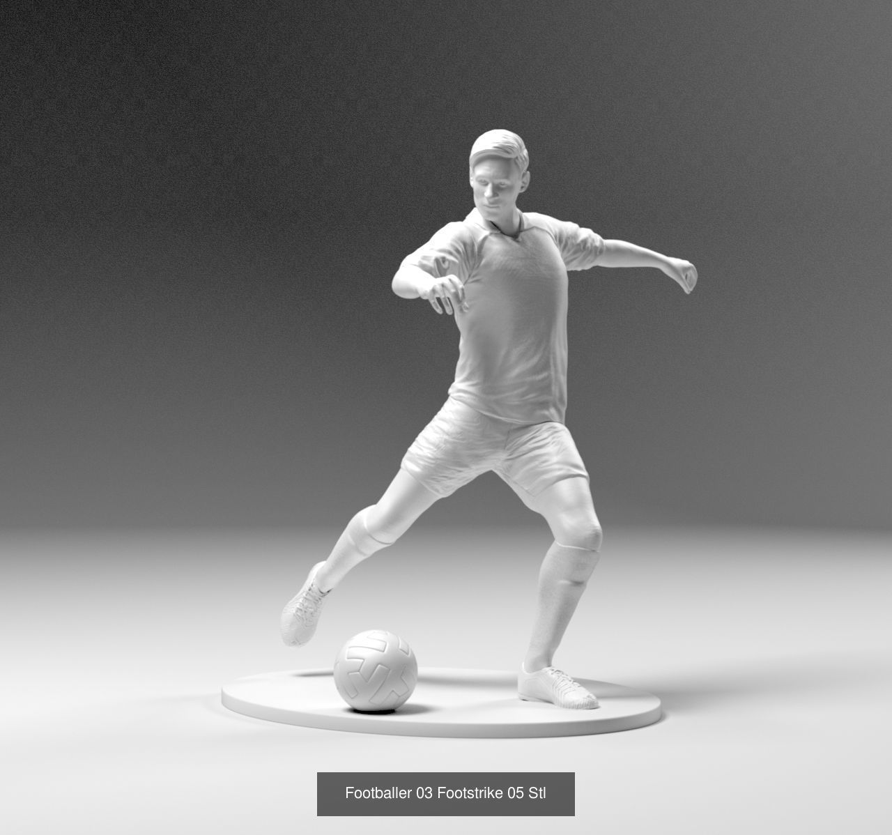 Footballer 03 Footstrikes 4 in 1 Pack 01 3D Model Collection_3