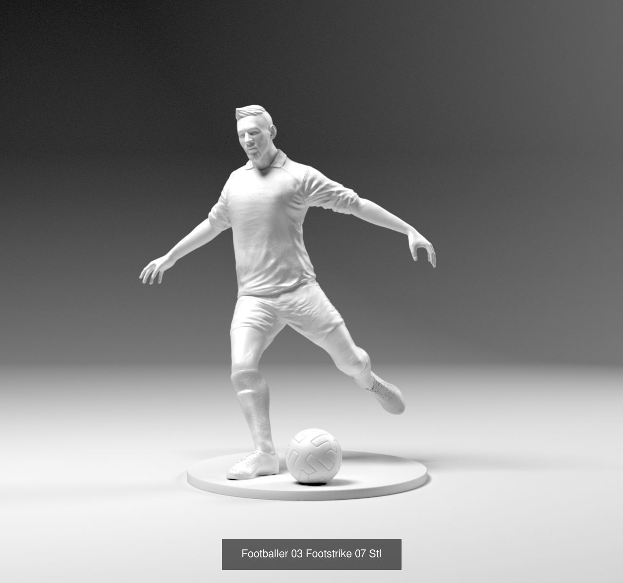 Footballer 03 Footstrikes 4 in 1 Pack 01 3D Model Collection_4