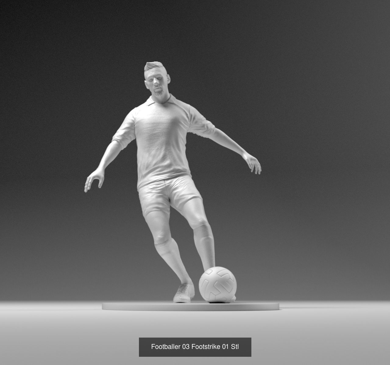 Footballer 03 Footstrikes 4 in 1 Pack 01 3D Model Collection_1