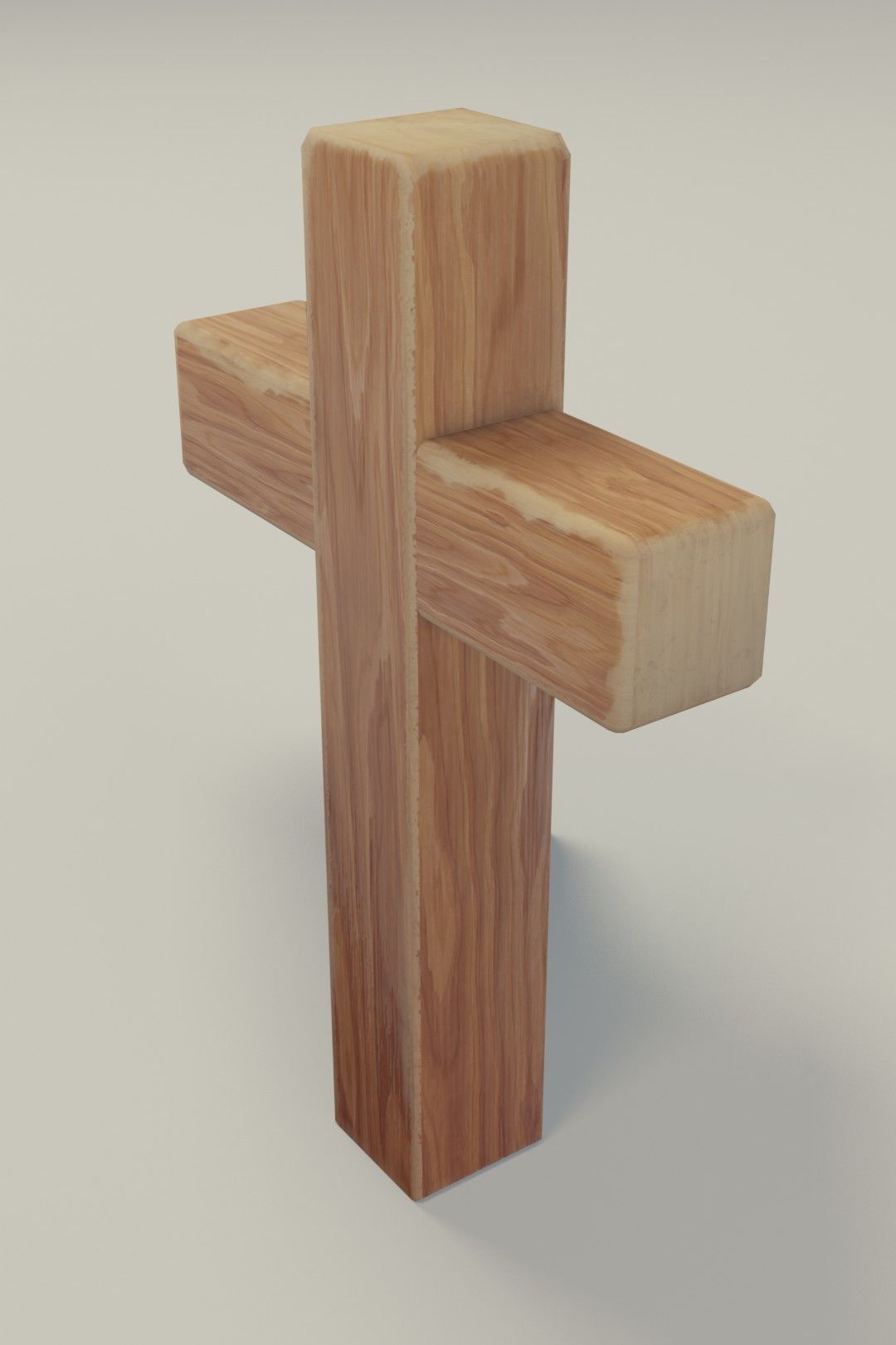 Wooden Cross 3D Model Low-poly 3D model_9