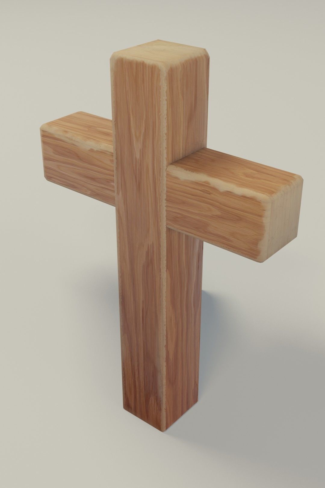Wooden Cross 3D Model Low-poly 3D model_12